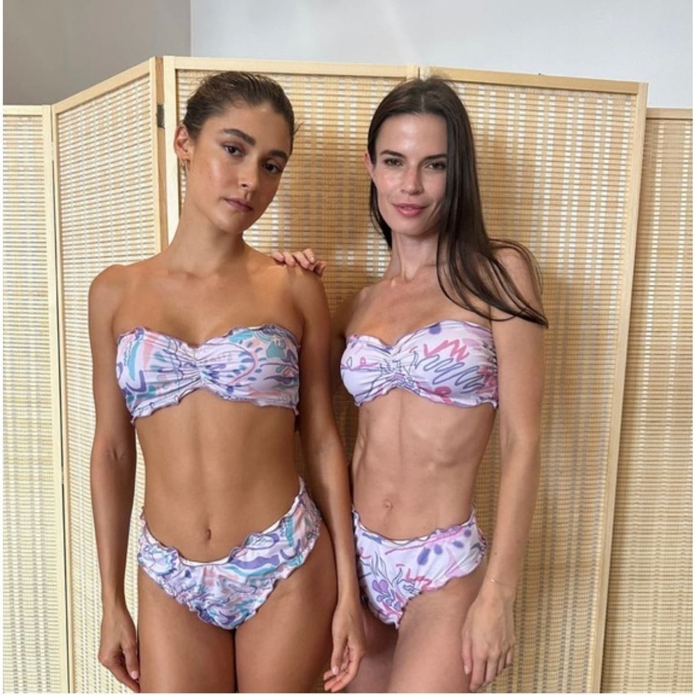 Purple and Pink Ruffle Bikini Set - Picture 8 of 9